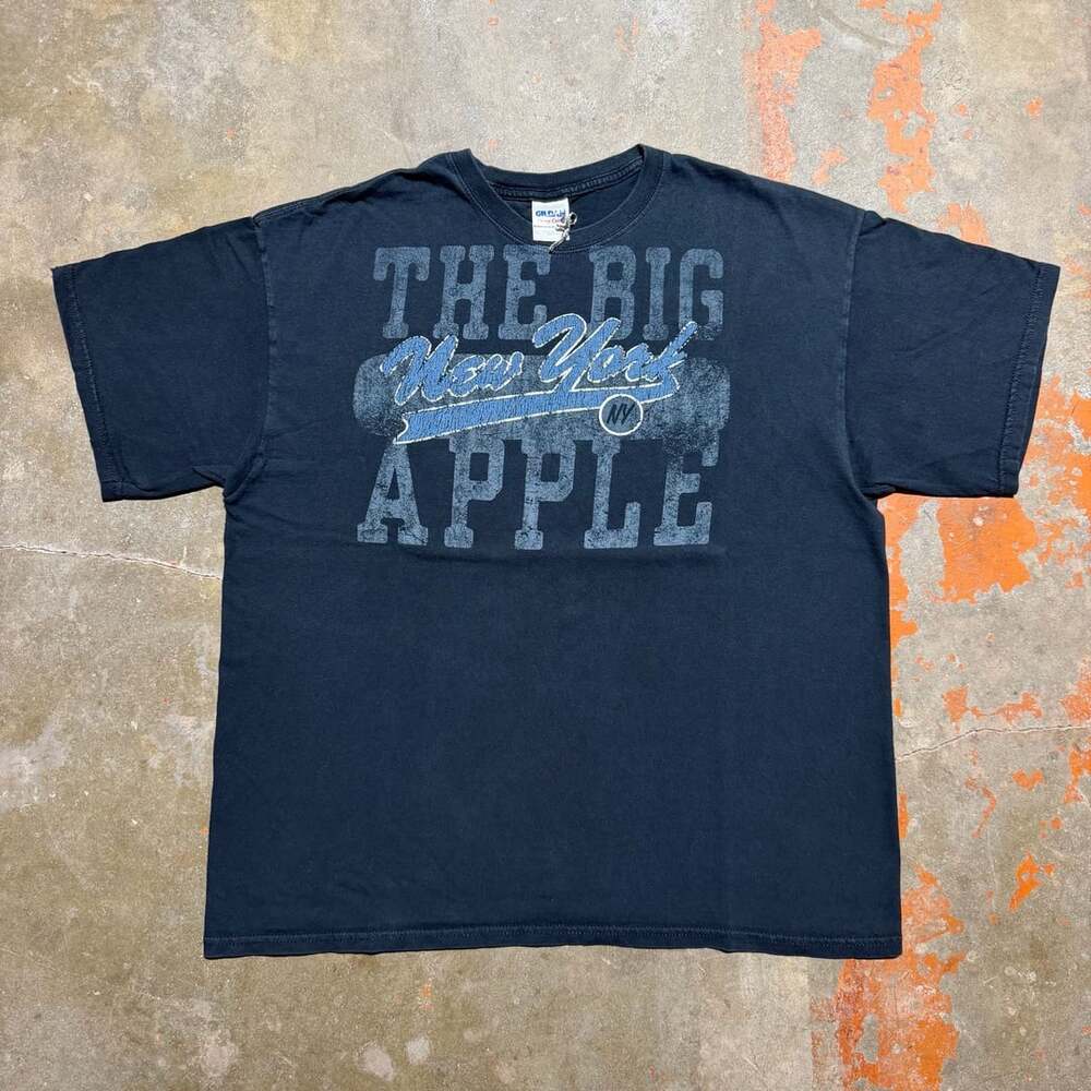 Gildan Heavy Cotton The Big Apple New York City Graphic T-Shirt XL